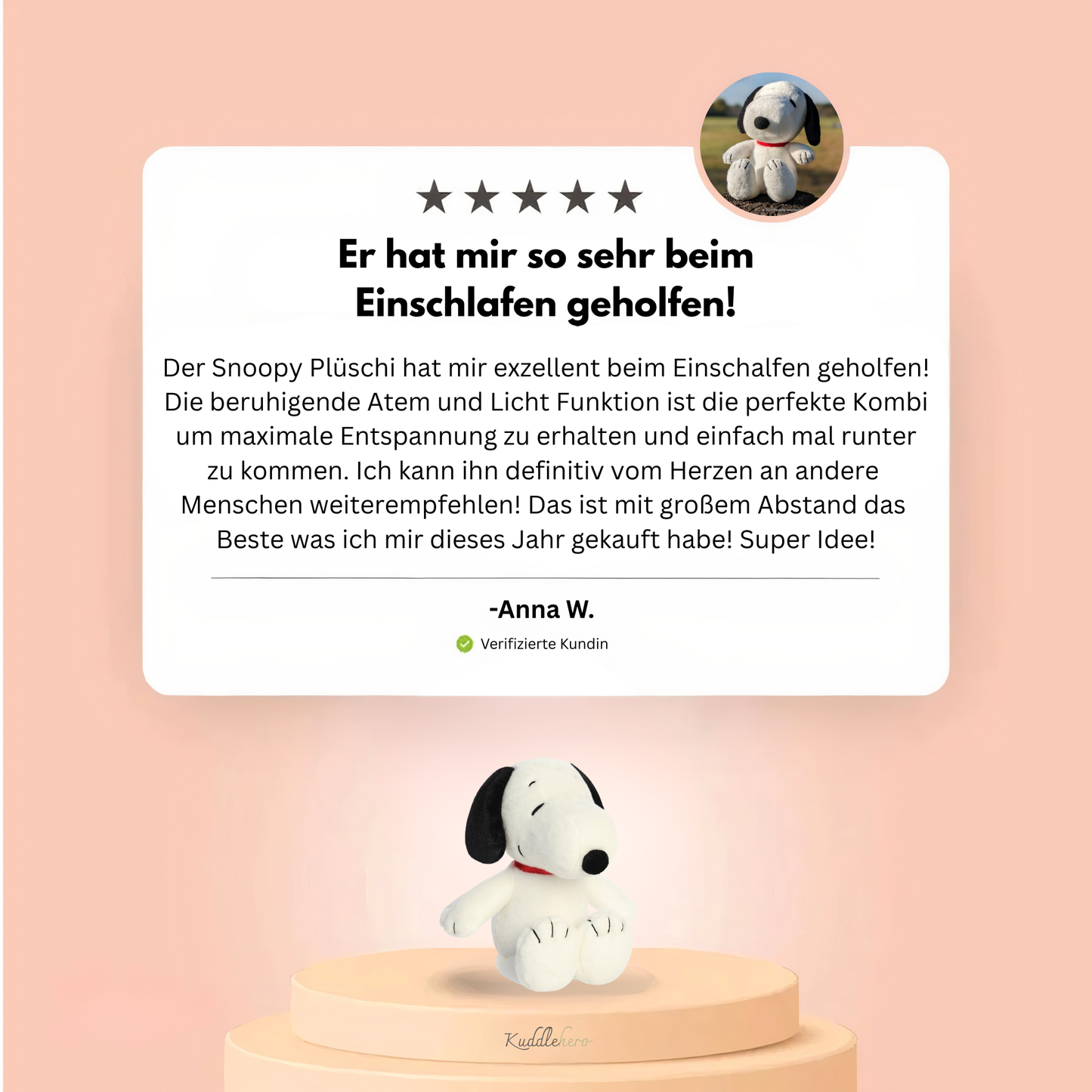 Kuddlehero Snoopy Plüschi